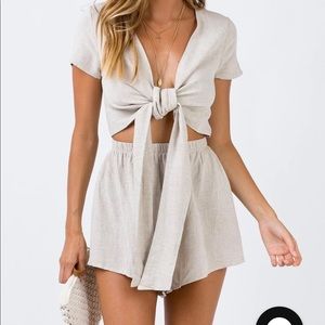 Princess Polly cream romper